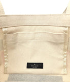 kate spade new york Cute Canvas Tote Bag for Women, Canvas Beach Bag, Book Tote with Pocket, Stack of Classics