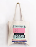 kate spade new york Cute Canvas Tote Bag for Women, Canvas Beach Bag, Book Tote with Pocket, Stack of Classics