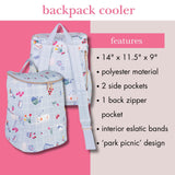 kate spade new york Insulated Backpack Cooler Large Capacity, Portable Soft Cooler Bag for Picnics, Beach, Pool, Hiking (Park Picnic)