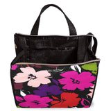 kate spade new york Portable Soft Cooler Lunch Bag, Thermal Tote with Insulated Interior Lining and Storage Pocket, Lunch Tote for Women, Painterly Blooms