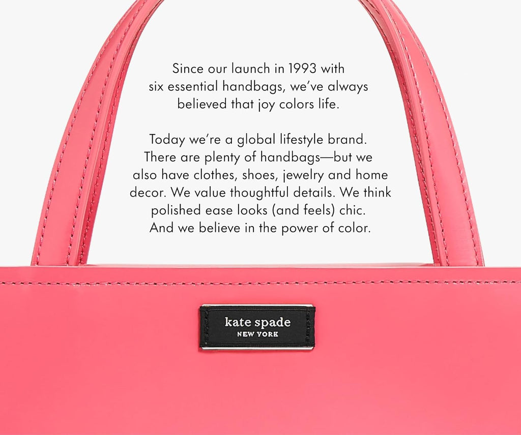 Kate Spade New York Vegan Leather Luggage Tag for Women, Durable Suitcase ID Tag, Enchanted Stripe