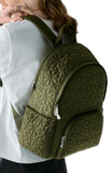 Kate Spade New York Womens Tilly Quilted Fabric Large Backpack, Oolong Green, One Size