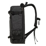 KAUKKO Canvas Travel Backpack Multi - Functional Bag Fits 17" Laptop, Large Capacity Hiking Backpack, Outdoor Casual Daypack BLACK,23.8L