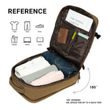 KAUKKO Canvas Travel Backpack, Personal Item Airline Approved, Carry On Backpack with Multi - Pockets and Shoe Pouch, fit 15.6 inch Laptop, 40L Weekender Bag, 11 - KHAKI