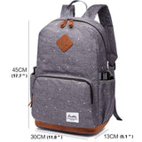 KAUKKO Causal Backpack - Daypack, Spacious and Classy fits 14" Laptop, 17.55L