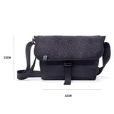 KAUKKO Classic Messenger Bag Durable Water - Resistant fits 10inch Tablet (04BLACK)
