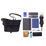 KAUKKO Classic Messenger Bag Durable Water - Resistant fits 10inch Tablet (04BLACK)