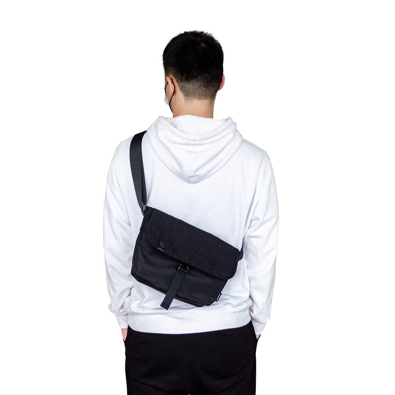 KAUKKO Classic Messenger Bag Durable Water - Resistant fits 10inch Tablet (04BLACK)