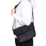 KAUKKO Classic Messenger Bag Durable Water - Resistant fits 10inch Tablet (04BLACK)