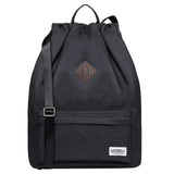 KAUKKO Drawstring Sports Backpack Gym Yoga Bag Shoulder Rucksack for Men and Women (3 - BLACK)
