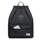 KAUKKO Drawstring Sports Backpack Gym Yoga Bag Shoulder Rucksack for Men and Women (3 - BLACK)