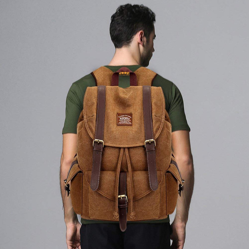 KAUKKO Ep6 Unisex Backpack, Khaki[k1016], L, For outdoor use
