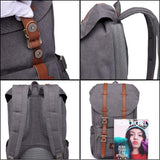 KAUKKO Laptop Backpack Travel Outdoor Weekend Bag Carry on Daypack Stylish and Durable Rucksack Hiking Backpack Fits 15.6"(E5 - 1 - GRAY - NEW)