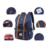 KAUKKO Laptop Backpack Travel Outdoor Weekend Bag Carry on Daypack Stylish and Durable Rucksack Hiking Backpack Fits 15.6"(EP5 - BLUE - NEW)