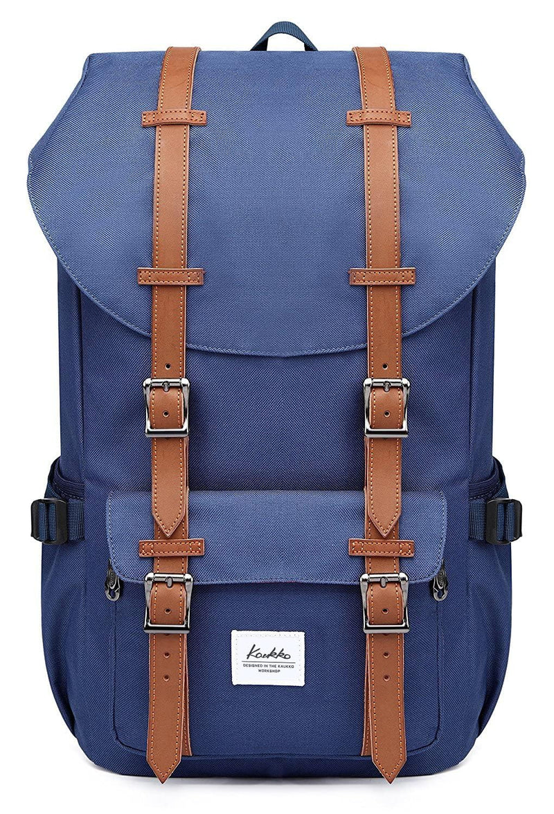 KAUKKO Laptop Backpack Travel Outdoor Weekend Bag Carry on Daypack Stylish and Durable Rucksack Hiking Backpack Fits 15.6"(EP5 - BLUE - NEW)