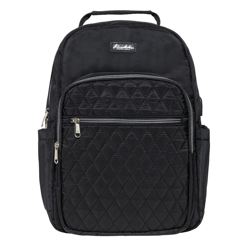 KAUKKO Laptop Backpacks for 14" Notebook Casual Computer Bag Stylish Pattern Daypack for Work Travel Business 27BLACK,11.8L