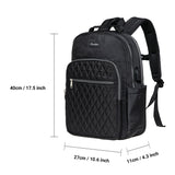 KAUKKO Laptop Backpacks for 14" Notebook Casual Computer Bag Stylish Pattern Daypack for Work Travel Business 27BLACK,11.8L
