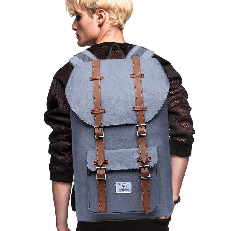 KAUKKO Laptop Outdoor Backpack, Causal Daybag Travel Hiking Rucksack fits 15 - Inch Laptop(Grey)