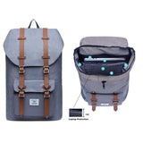 KAUKKO Laptop Outdoor Backpack, Causal Daybag Travel Hiking Rucksack fits 15 - Inch Laptop(Grey)