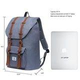 KAUKKO Laptop Outdoor Backpack, Causal Daybag Travel Hiking Rucksack fits 15 - Inch Laptop(Grey)