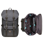 KAUKKO Laptop Outdoor Backpack Traveling Daypack Hiking Rucksack Large Capacity Bag Fits 15.6"(23 - Coffee)