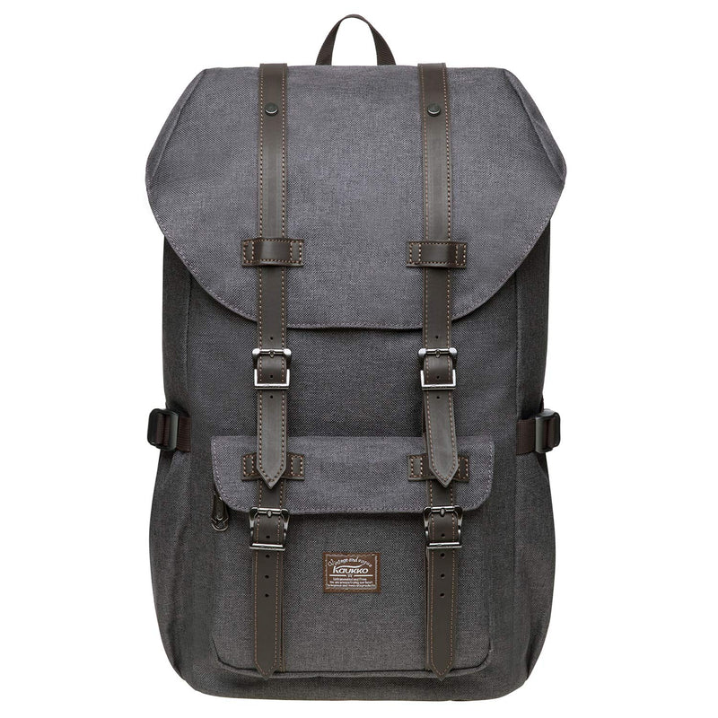 KAUKKO Laptop Outdoor Backpack Traveling Daypack Hiking Rucksack Large Capacity Bag Fits 15.6"(23 - Coffee)