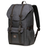 KAUKKO Laptop Outdoor Backpack Traveling Daypack Hiking Rucksack Large Capacity Bag Fits 15.6"(23 - Coffee)