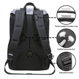 KAUKKO Laptop Outdoor Backpack Traveling Daypack Hiking Rucksack Large Capacity Bag Fits 15.6"(5 - 7 - Black Grey)