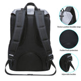 KAUKKO Laptop Outdoor Backpack Traveling Daypack Hiking Rucksack Large Capacity Bag Fits 15.6"(5 - 7 - Black Grey)