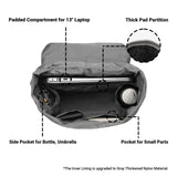 KAUKKO Laptop Outdoor Backpack Traveling Daypack Hiking Rucksack Large Capacity Bag Fits 15.6"(5 - 7 - Black Grey)