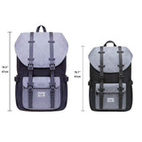 KAUKKO Laptop Outdoor Backpack Traveling Daypack Hiking Rucksack Large Capacity Bag Fits 15.6"(5 - 7 - Black Grey)