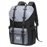 KAUKKO Laptop Outdoor Backpack Traveling Daypack Hiking Rucksack Large Capacity Bag Fits 15.6"(5 - 7 - Black Grey)