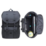 KAUKKO Laptop Outdoor Backpack Traveling Daypack Hiking Rucksack Large Capacity Bag Fits 15.6"(5 - 8 - Black)