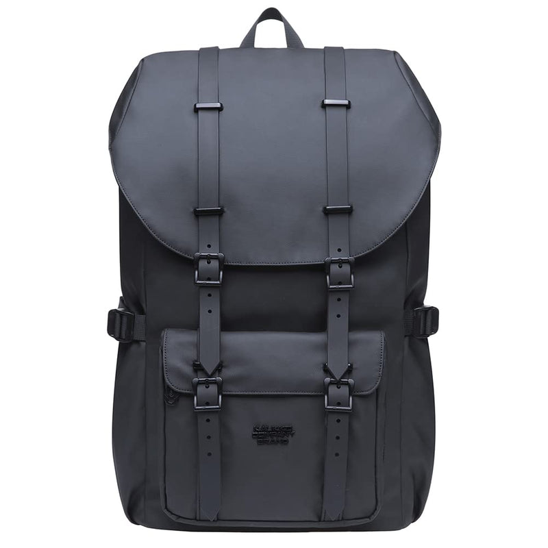 KAUKKO Laptop Outdoor Backpack Traveling Daypack Hiking Rucksack Large Capacity Bag Fits 15.6"(5 - 8 - Black)