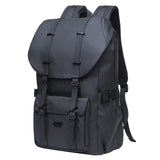 KAUKKO Laptop Outdoor Backpack Traveling Daypack Hiking Rucksack Large Capacity Bag Fits 15.6"(5 - 8 - Black)