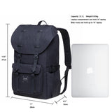 KAUKKO Laptop Travel Backpack Outdoor Casual Rucksack Fits 15.6 Inch Laptop(18 - black)