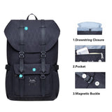 KAUKKO Laptop Travel Backpack Outdoor Casual Rucksack Fits 15.6 Inch Laptop(18 - black)
