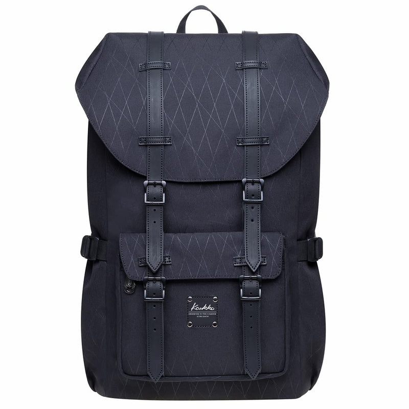 KAUKKO Laptop Travel Backpack Outdoor Casual Rucksack Fits 15.6 Inch Laptop(18 - black)