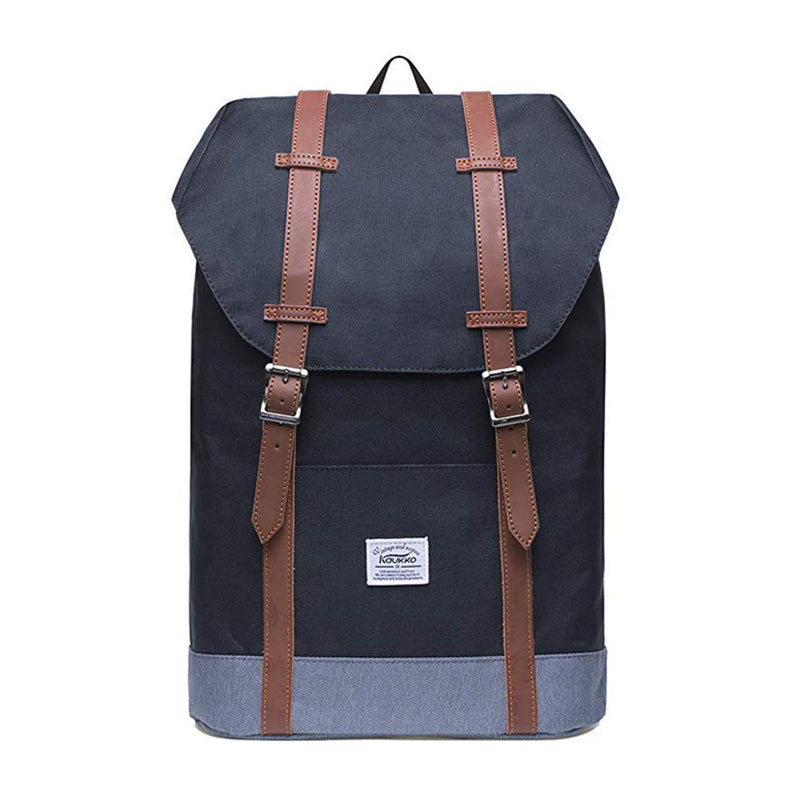 KAUKKO Lightweight Outdoor Backpack, Travel Casual Rucksack Laptop Daypack for 15"(6 - 2 - BLACK)