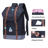 KAUKKO Lightweight Outdoor Backpack, Travel Casual Rucksack Laptop Daypack for 15"(6 - 2 - BLACK)