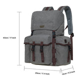 KAUKKO Men's Women's School Backpack Hiking Backpack Travel Bag Laptop Backpack Outdoor Sports Leisure Daypacks, GREY (K1017)