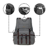 KAUKKO Men's Women's School Backpack Hiking Backpack Travel Bag Laptop Backpack Outdoor Sports Leisure Daypacks, GREY (K1017)