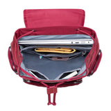 KAUKKO Multipurpose Canvas Backpack Daypack Hiking Travel Shoulder Bag Backpacks (15 - Red)
