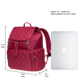 KAUKKO Multipurpose Canvas Backpack Daypack Hiking Travel Shoulder Bag Backpacks (15 - Red)