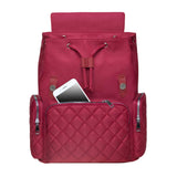 KAUKKO Multipurpose Canvas Backpack Daypack Hiking Travel Shoulder Bag Backpacks (15 - Red)