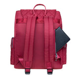 KAUKKO Multipurpose Canvas Backpack Daypack Hiking Travel Shoulder Bag Backpacks (15 - Red)