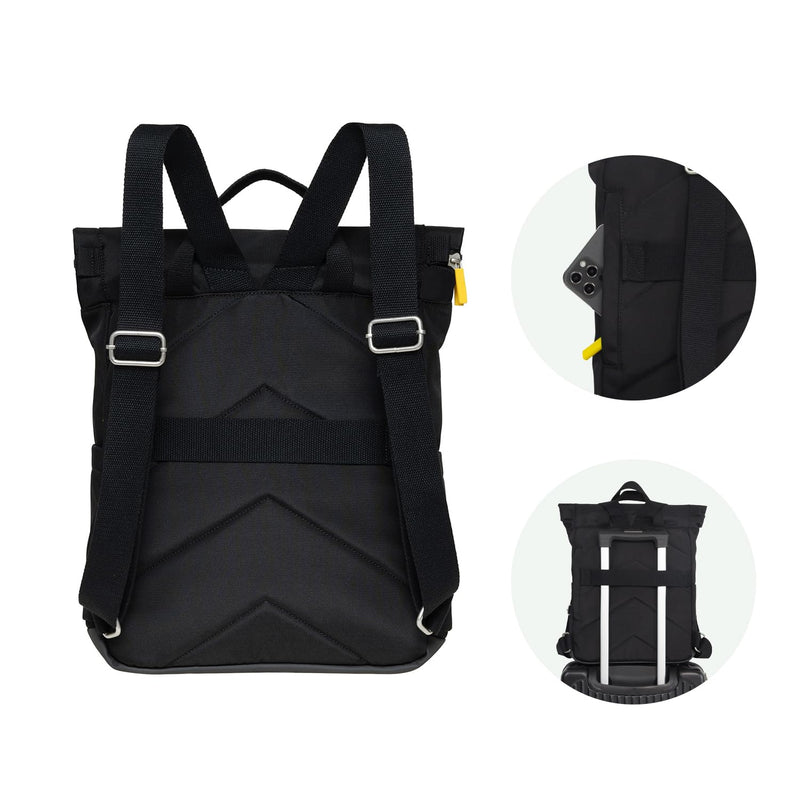 KAUKKO Stylish and Practical Laptop Backpack for Shopping, Traveling and Commuting Casual Daypack Fits 15" BLACK,17.7L