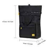 KAUKKO Stylish and Practical Laptop Backpack for Shopping, Traveling and Commuting Casual Daypack Fits 15" BLACK,17.7L