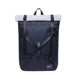 KAUKKO Stylish Oxford Fabric Backpack Travel Rucksack lightweight Hiking Bag Satchel(KF07 - black white)