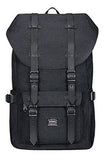 KAUKKO Travel Laptop Backpack, Outdoor Rucksack, Causal backpack Fits 15.6"(Linen Black2pcs)